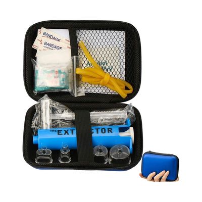 Saferlife Emergency First Aid Kit for Snake Bites Bee Stings Venom Extractor Suction Pump Bonus CPR Face Shield  for Hiking