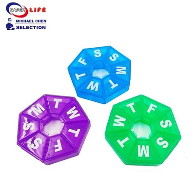 New small pill case medicine pill box round with print