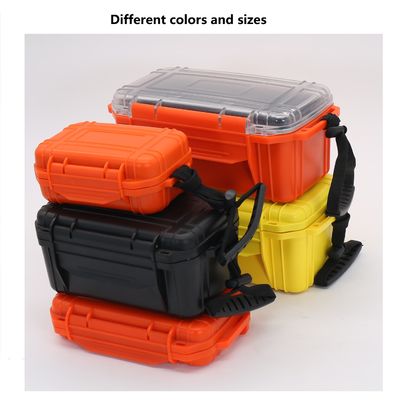 Passed IP68 ABS waterproof  case with transparent cover  for diver  keep goods  dry   tool holder  with strap  ABS container