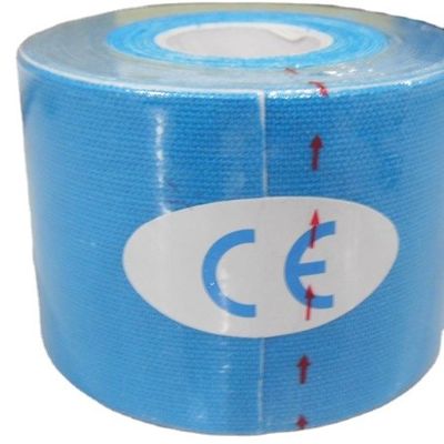 Wholesale  5cm*5M  sports athlete tape golf tennis  kinesiology tape Nylon 4 way  kinesiology sports  tape blue