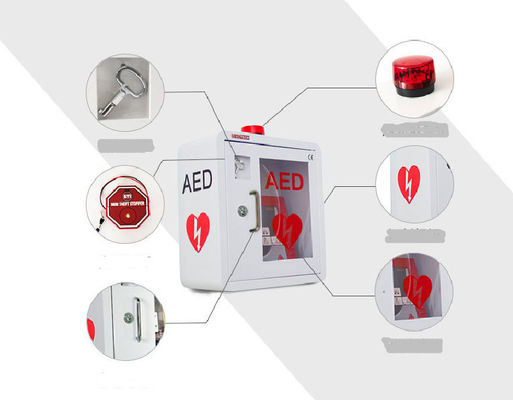 Quality Defibrillator AED Wall mount Cabinet  first aid use AED case Indoor AED trainer cabinet