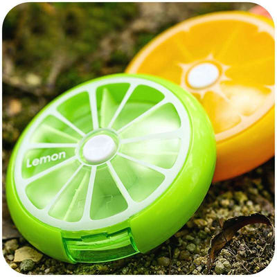 Small weekly medicine dispenser mini kid pill box  7 cases  round tablet case for children or adult