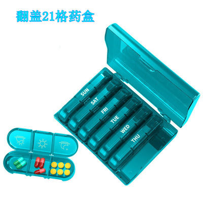 Pill  Medicine Vitamin Organizer  Weekly 3 Times a Day AM/PM with  Large Compartments Case
