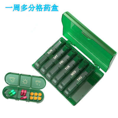 Pill  Medicine Vitamin Organizer  Weekly 3 Times a Day AM/PM with  Large Compartments Case