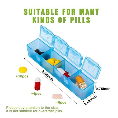 Factory direct sale bottle electronics timing box alarm dispenser pill timer 4 Times a Day 7 Day Pill Box 28 pc