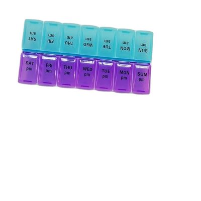 Wholesale gift premium  detachable am pm pill box  morning afternoon pill box promotion oem weekly pill box